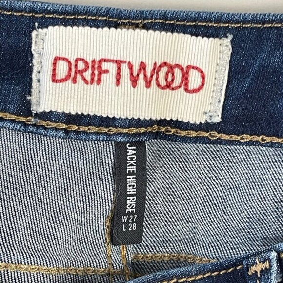 Driftwood Jackie High-Rise Embroidered Jeans size 27 Aztec bohemian stretch - Picture 8 of 12